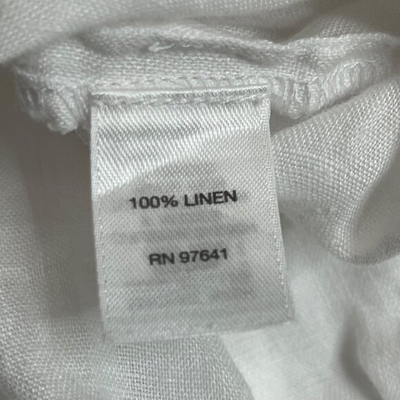 J. Jill 100% Linen Tunic Top Women's Large‎ Oversized Button Side High Low Hem - Picture 7 of 10